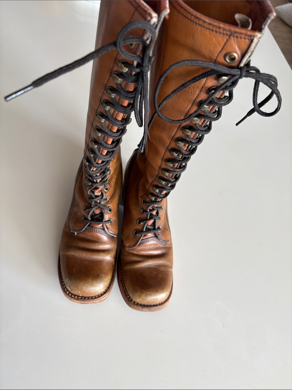 Frye Lace up Boots Black Label Vintage Lace-Up made in the USA Women's Boots - Picture 10 of 17